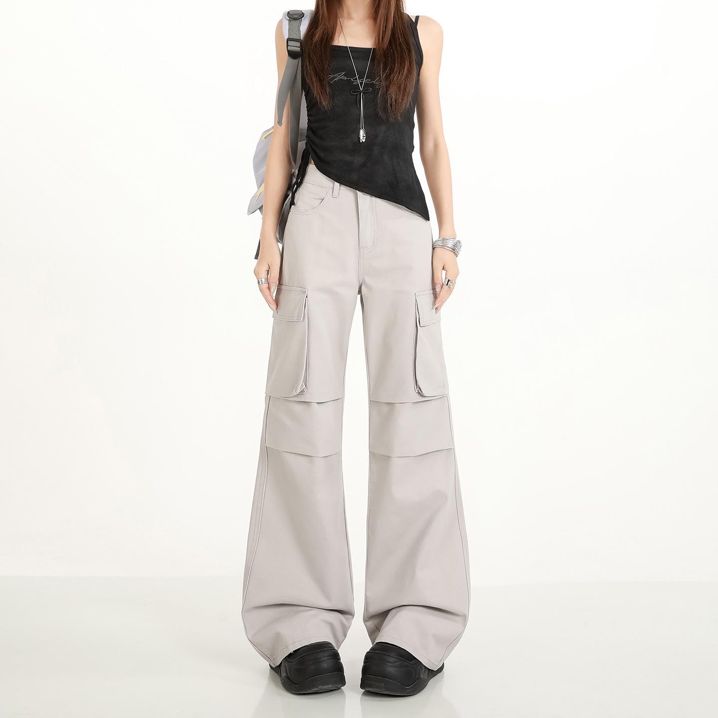 Trendy Women s Cotton Workwear Flare Jeans with Patch Pockets and Deconstructed Design Extra Large