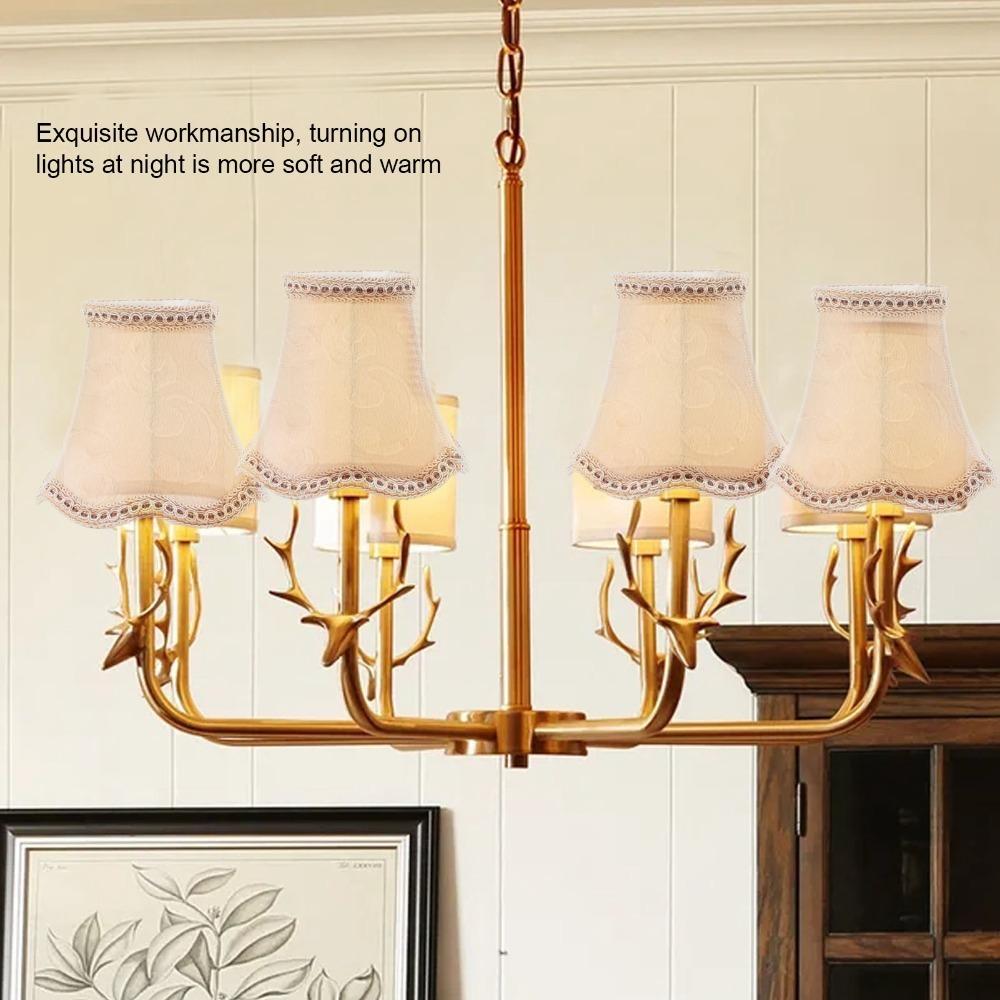 

3PCS Fabric Lamp Cover Clip On Design Chandelier Lamp Shades Modern Lampshade Table Lamp абрикосовий
