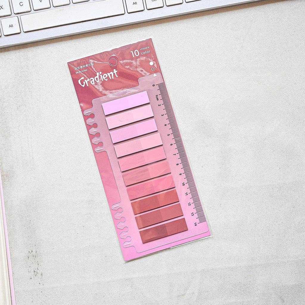 200 listů/sada INS Jednoduchost Přechodová barva Samolepicí poznámkový blok Průhledná záložka Záložka Index Samolepicí poznámkový blok Mini poznámkový blok Studentské potřeby