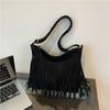 Large Capacity Bohemian Tassel Crossbody Bag Matte Tote Bag Luxury Messenger Bag  Women
