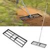 10x30in Lawn Leveling Rake 83.9 In Adjustable Handle for Yard Golf Court