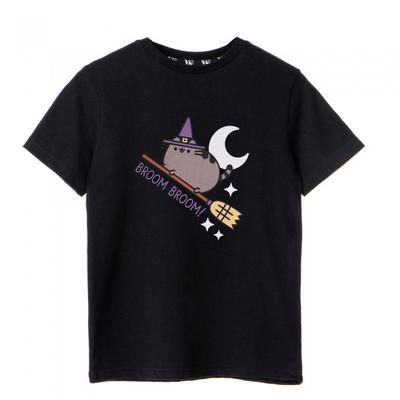 Girls Broom Broom Halloween Short-Sleeved T-Shirt
