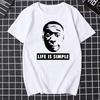 New Khaby Lame Life Is Simple T Shirt Funny Cartoon Graphic Streetwear Women Men Harajuku Tops Male Black White Short-sleev Tee