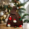 Festive Gift Bag with a Christmas Hat, a Lightweight and Portable Polyester Knit Handbag