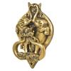 Dragon with Elephants Brass Door Knockers - Ring Door Door Decoration - Gold Front Door Accessories
