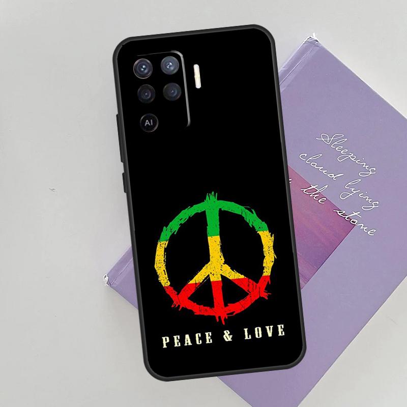 Bob Marley Rasta Lion Phone Case For Oppo A54 A74 A94 A15 A16 A17 A52 A72 A76 A96 A57 A58 A78 A98 A53S Cover Case