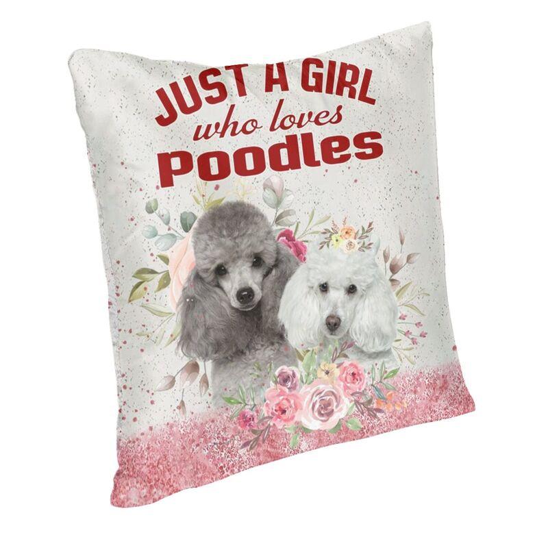Husă de pernă cu grafică Pudel de lux 50*50 cm Poliester Pudel Dog Lover Husă de pernă pentru sufragerie Lenjerie de pat Canapea