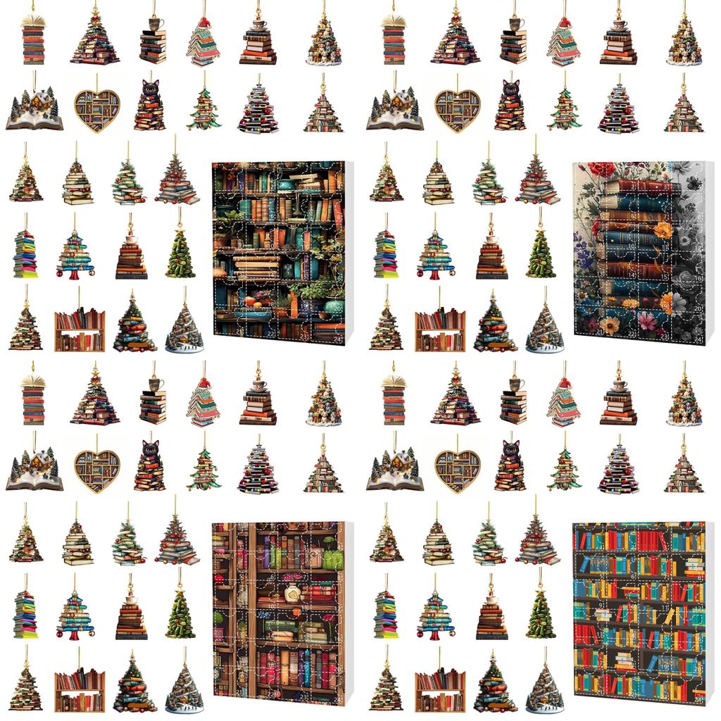 Christmas Countdown Advent Calendar Acrylic Booklet Christmas Tree Decorations For Holiday Gifting