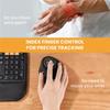 2.4G & Bluetooth Wireless Mouse RGB Ergonomic 1600DPI Rollerball Mice Rechargeable PC Gaming Mouse for Computer Laptop Mac iPads