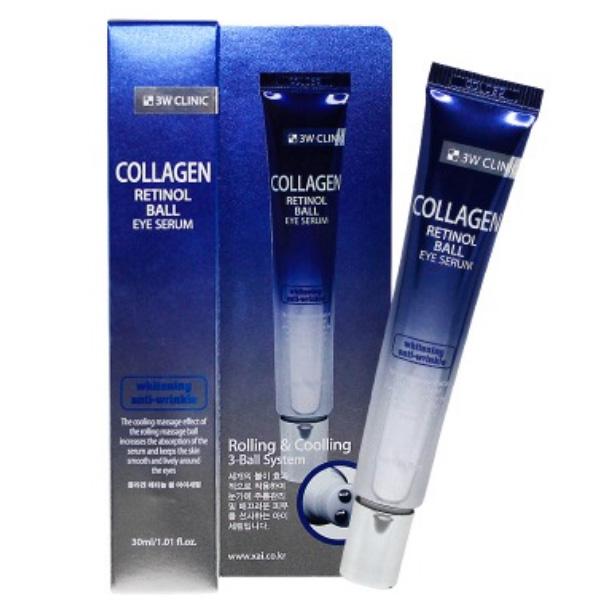 

[3W CLINIC] Сыворотка для глаз с коллагеном, ретинолом и пептидом улитки, 30 мл Collagen Retinol
