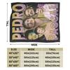 Pedro Pascal Vintage 90s Style Blanket Flannel  Winter  Warm Throw Blankets for Sofa Outdoor Bedspreads