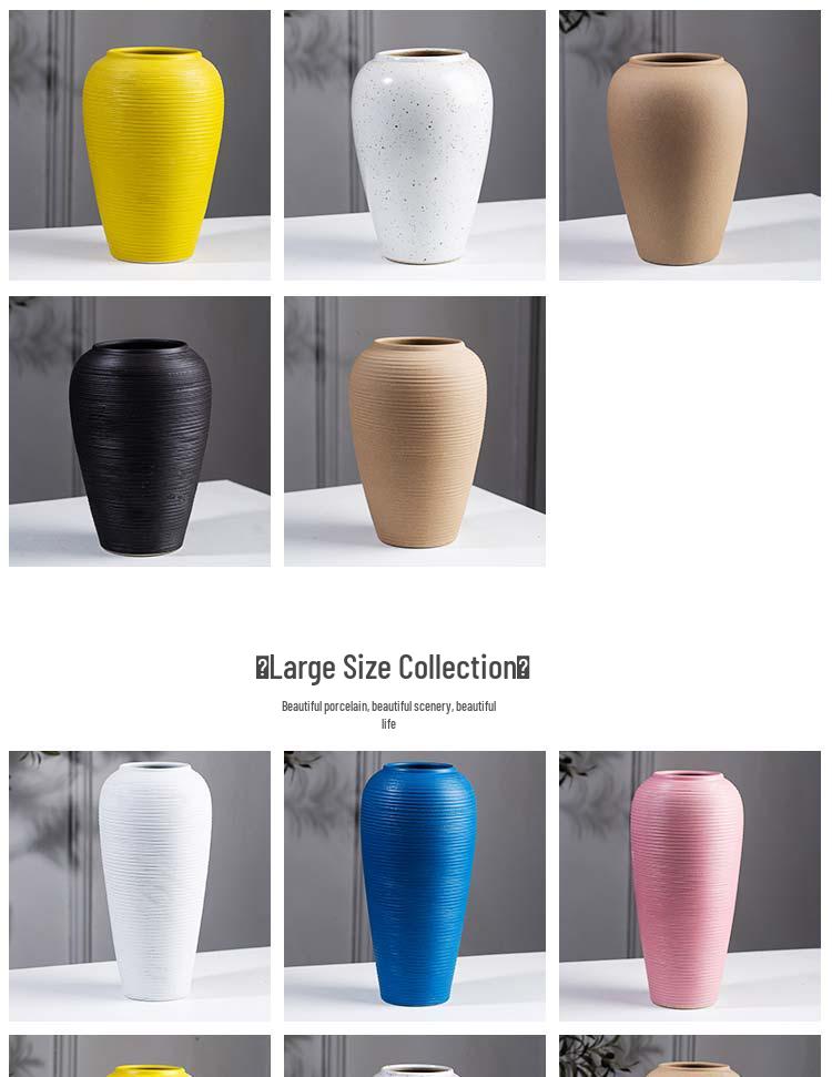 Nordic Ceramic Hydroponic Vase for Home Decor - Living Room Flower Arrangement and Dining Table Ornament