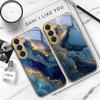 Golden Lines and Spots For Samsung Galaxy S26 S20 FE S21 S22 S23 Plus S24 Ultra S25 Ultra S21 S25+ S22FE Golden Glass Phone Case