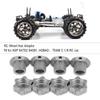 17mm Wheel Hex Hubs Adapter Nut Anti Dust Cover for HSP HOBAO TEAM C 1 8 RC Car(Titanium Color)