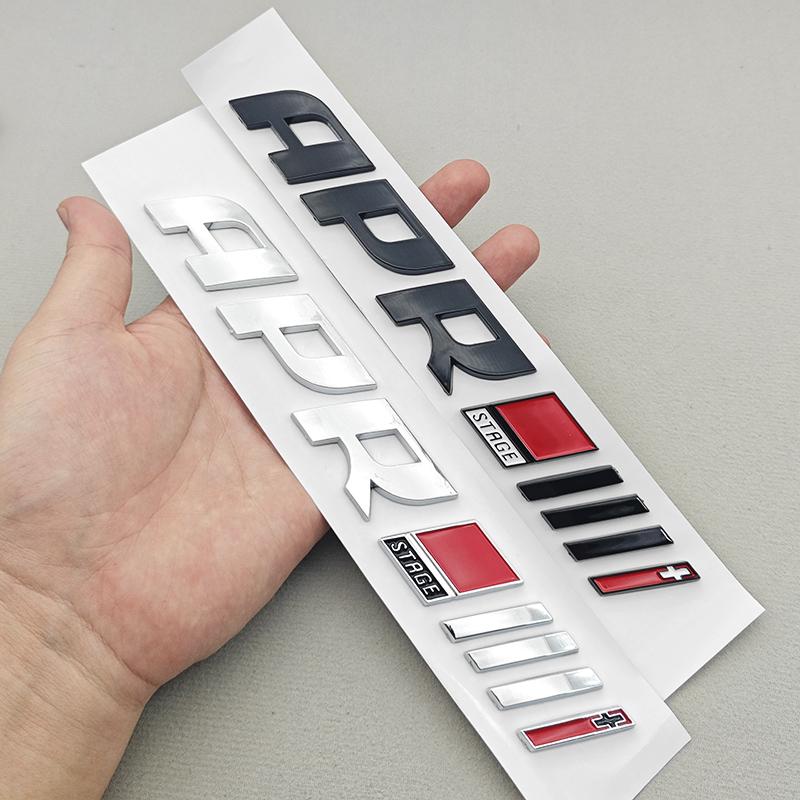 3D ABS Car Styling APR Stage III Emblem Auto Tail Side Sticker Badge Decals For Volkswagen CC Golf 6 7 Audi A4 A6 A8 Accessories