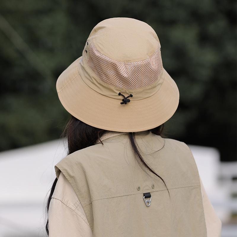 Quick-drying Waterproof Sunscreen Hat Women's Summer Camping Bucket Hat Shading Outdoor Travel Mountaineering Hat Men's Big Head Circumference