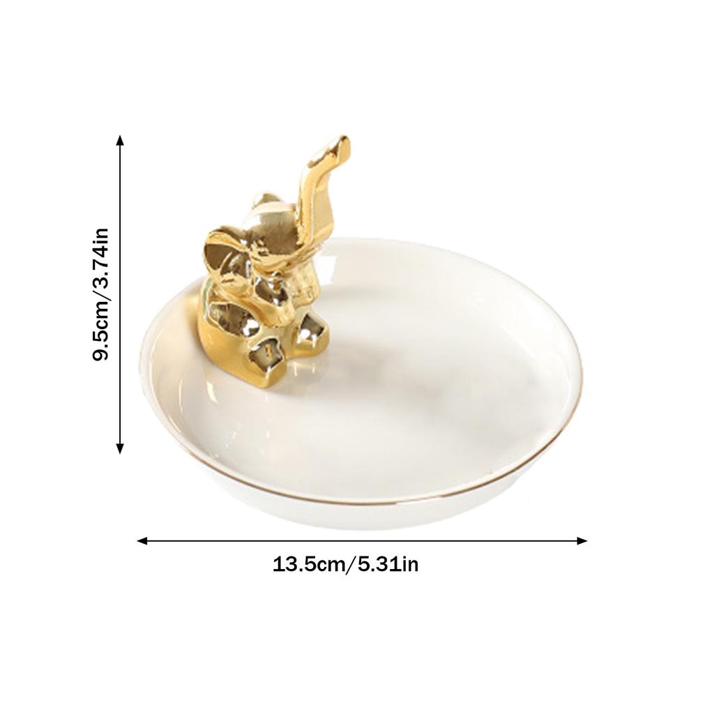 Nordic Ceramic Jewelry Tray Organizer Necklace Ring Display Plate Creative Decorative Crafts Cactus Antlers Holder Desktop Dish