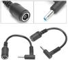 2Pcs Power Adapter Converter Cable 7.4x5.0mm Female To 4.5x3.0mm Male Bent Tip with Pin for HP Ultrabook