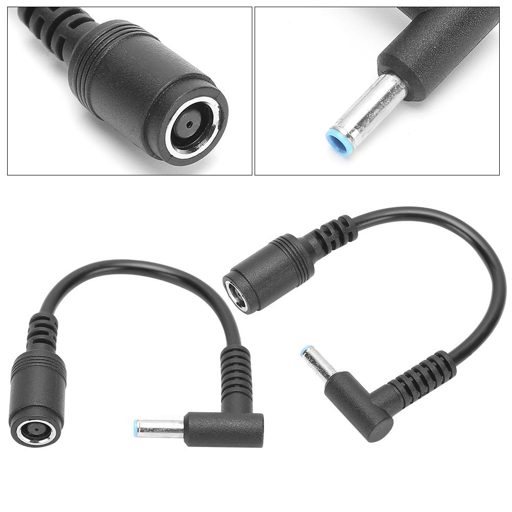 2Pcs Power Adapter Converter Cable 7.4x5.0mm Female To 4.5x3.0mm Male Bent Tip with Pin for HP Ultrabook