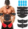 Estimulador Muscular EMS Cinturón Tonificador Abdominal y de Brazos Eléctrico Recargable por USB con Control de Temporización para Adelgazamiento Corporal