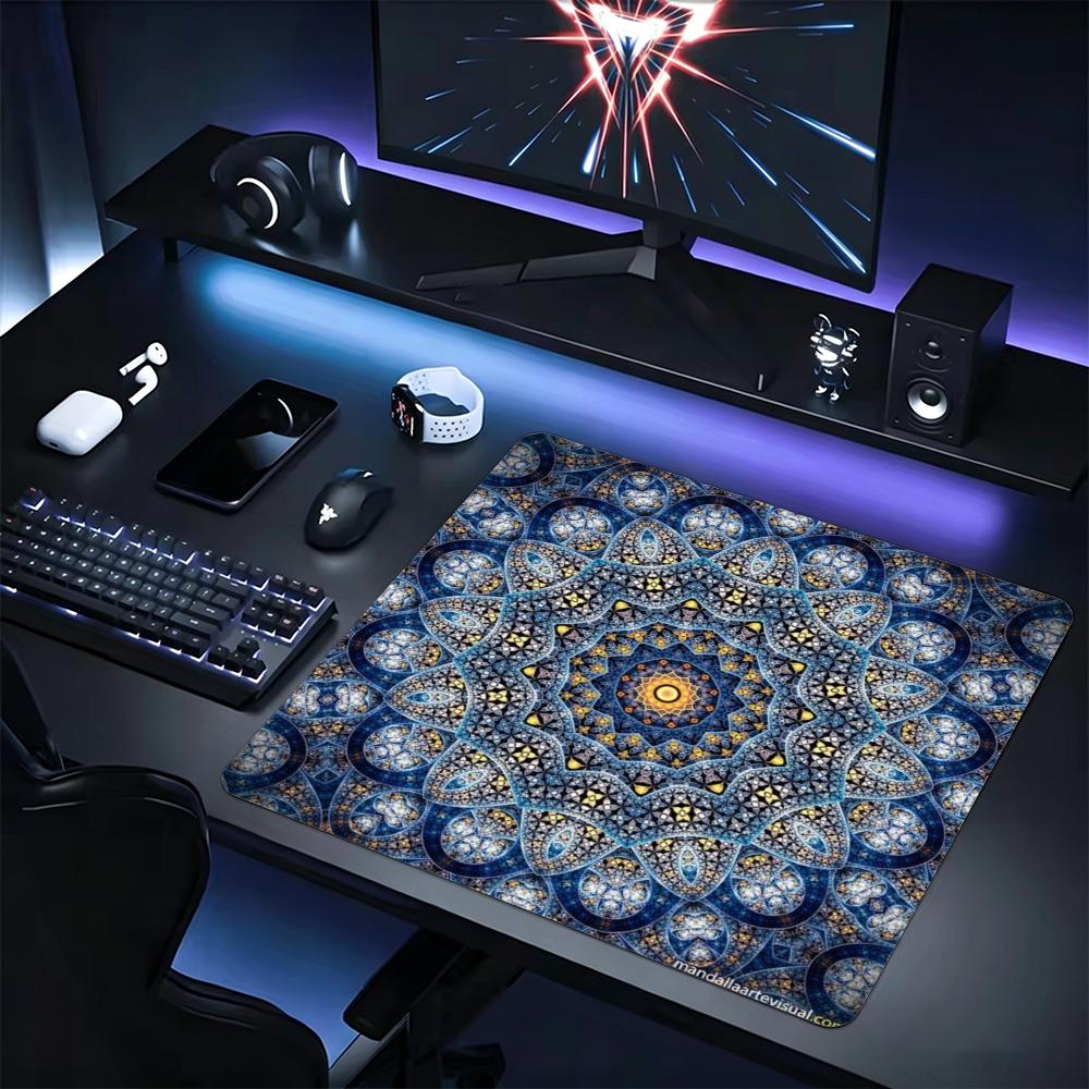 E-sports Bohemian Mandala Small Mouse Pad 45X50 50X50 Gaming Laptop Mousepad Carpet Keyboard Mat Desk Guard Vintage Floral Mat