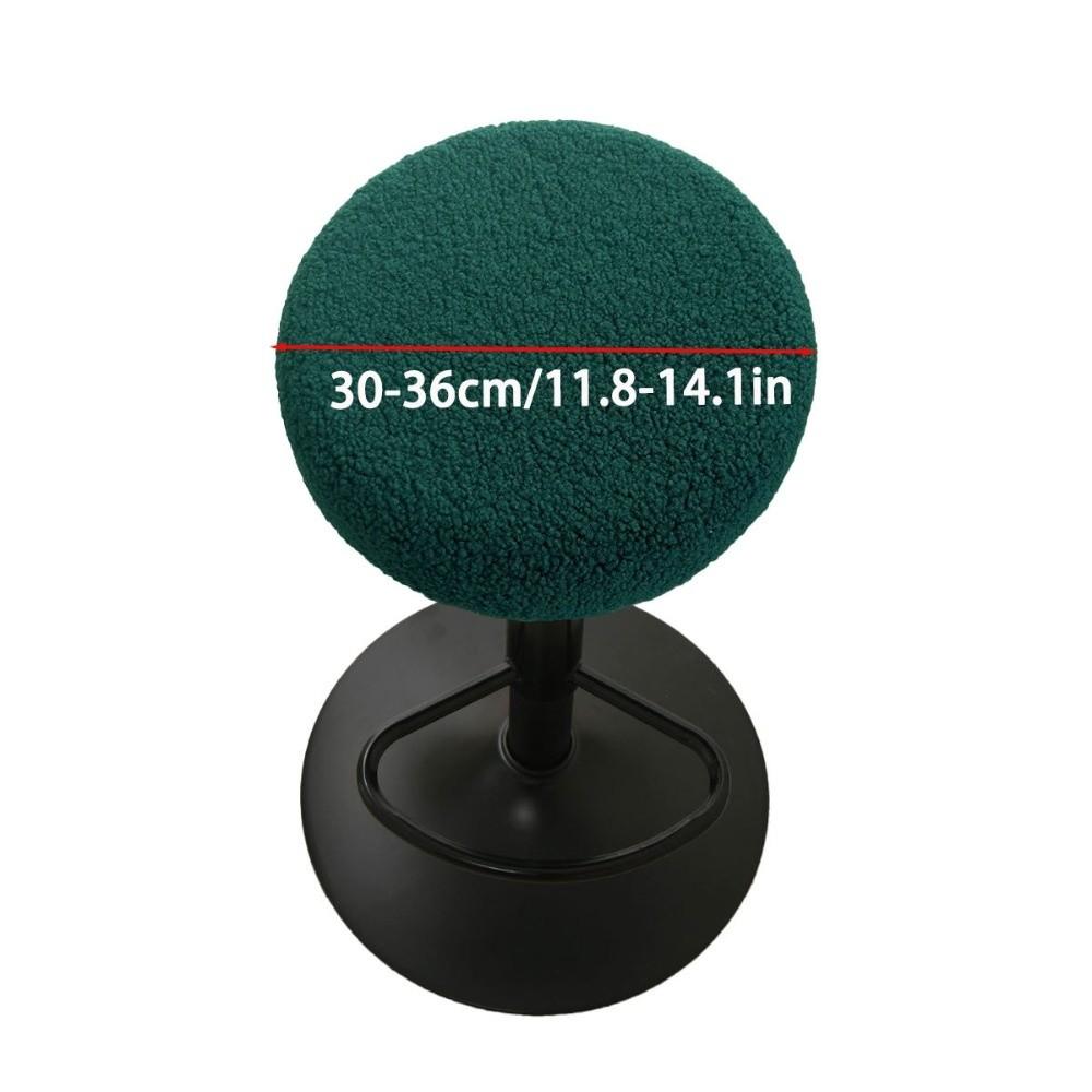 Soft Bar Round Stool Cover Elastic Thickened Seat Chair Slipcover Washable Stretchable Round Chair Cover темно-зеленого