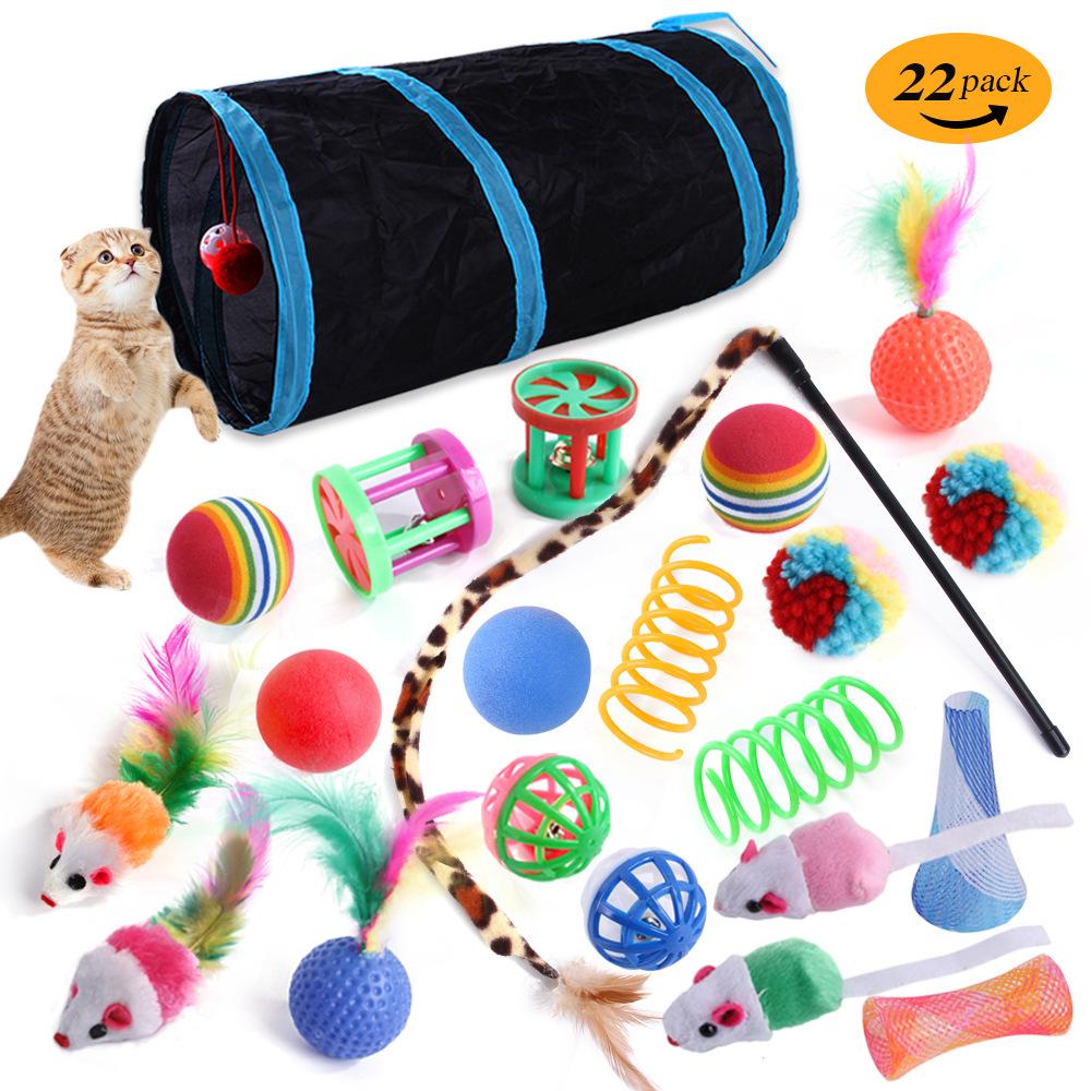 Cross-Border Cat Toy Set: Interactive Teaser, Plush Mouse, and Sound Toys