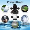 Water Pump 12V 72W 130PSI 6L/Min Stable High Pressure Diaphragm Water Pump Pressure Protection Water Sprayer for Caravan Boat