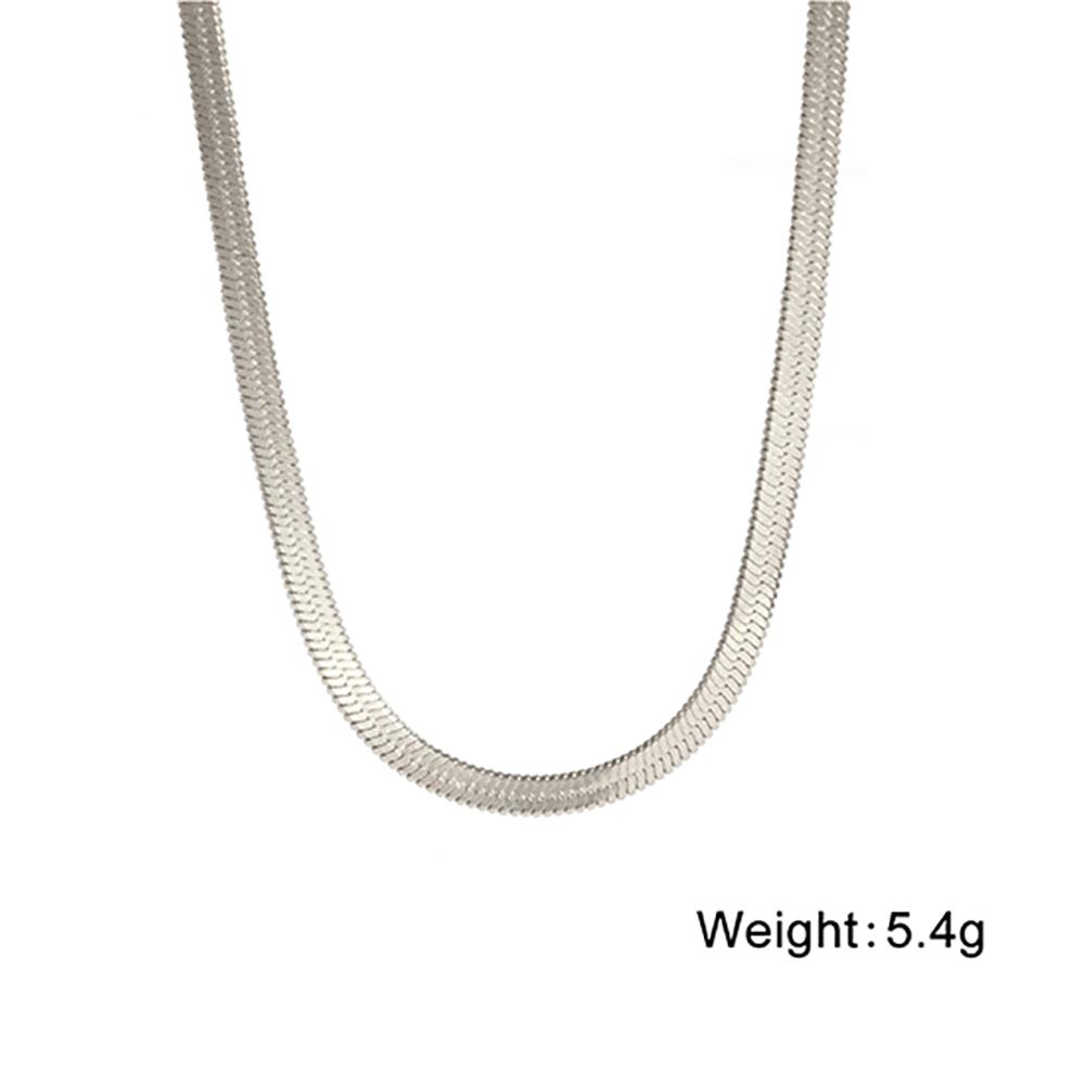 Snake Chain Necklace Men Women Stainless Steel 2/3/4/5mm Wide Flat Herringbone Neck Chains Trend Hip Hop Jewelry Gift