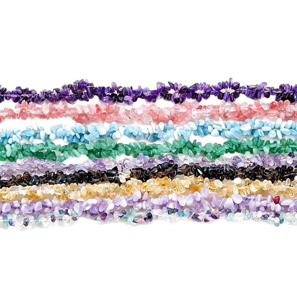 3-5mm Natural Crystal Agate Crushed Stone Beads, Irregular DIY Jewelry Accessories, Loose with Hole