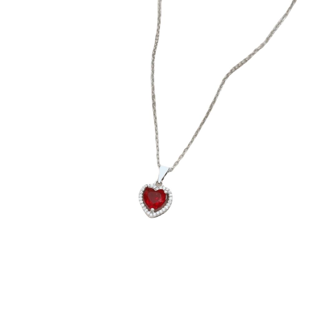 Crystal Inlaid Crystal Necklace Elegant Charm heart necklace  Valentine's Day Gift