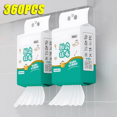 Kitchen Disposable Wipes Hanging Kitchen Wipes Reusable Non-woven Cleaning Cloth Household Dishcloths Paper Towels Cleaning Pads