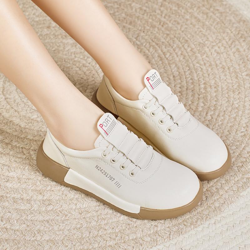 Mocasini cu platformă pentru femei, pantofi casual eleganți din piele, cu talpă groasă pentru creșterea în înălțime, pantofi sport cu talpă groasă