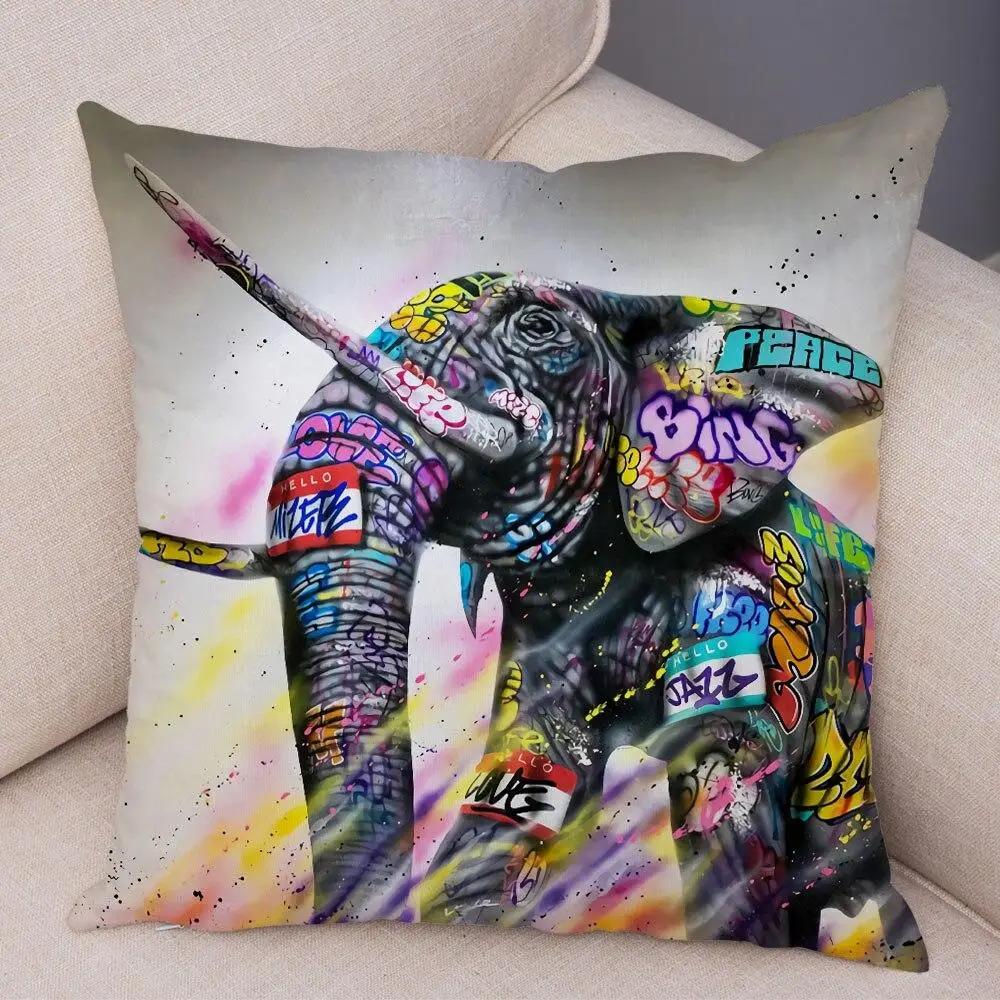 Pillowcase Sofa  Graffiti Gamepad Abstract Street Art Animal Hand Cushion Cover Decoration