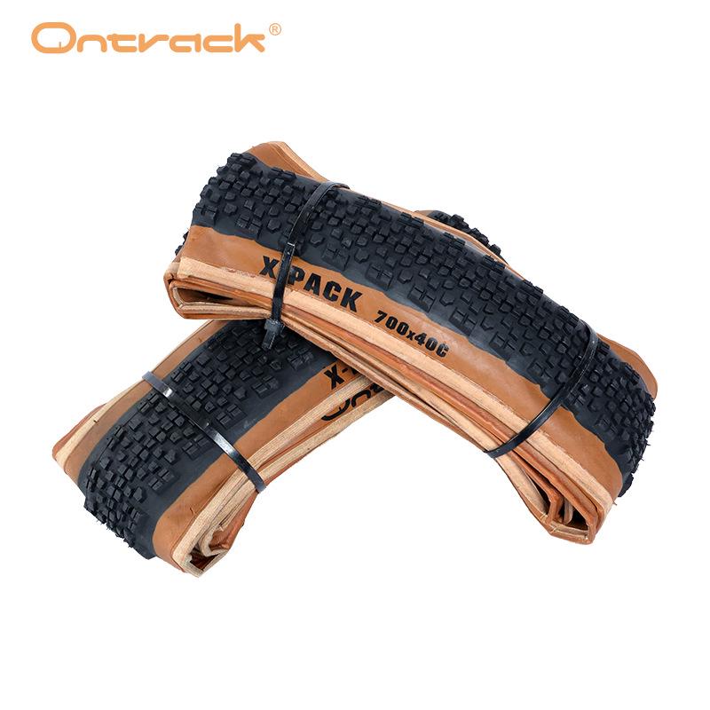 Ontrack Folding Gravel Bicycle Tire, Melon Tread, 700x38/40/45