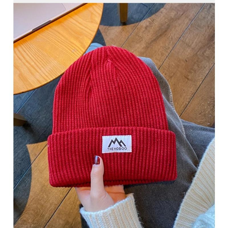 Trendy brand hats, men's and women's wool hats, autumn and winter knitted hats, couples, street thickened thermal ear hats, cold hats