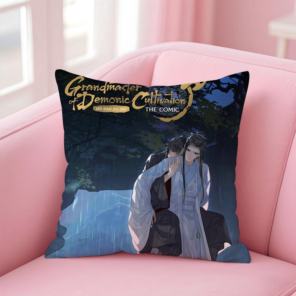 Anime Antique Mo Dao Zu Shi Cushion Cover Pillow Case Soft Skin Friendly Fabric Comfort  Concealed Zipper