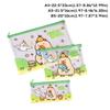 3PCS Cartoon PVC Mesh File Bag Capybara Large Capacity Zipper Pen Bag Waterproof Transparent Grid Storage Bag