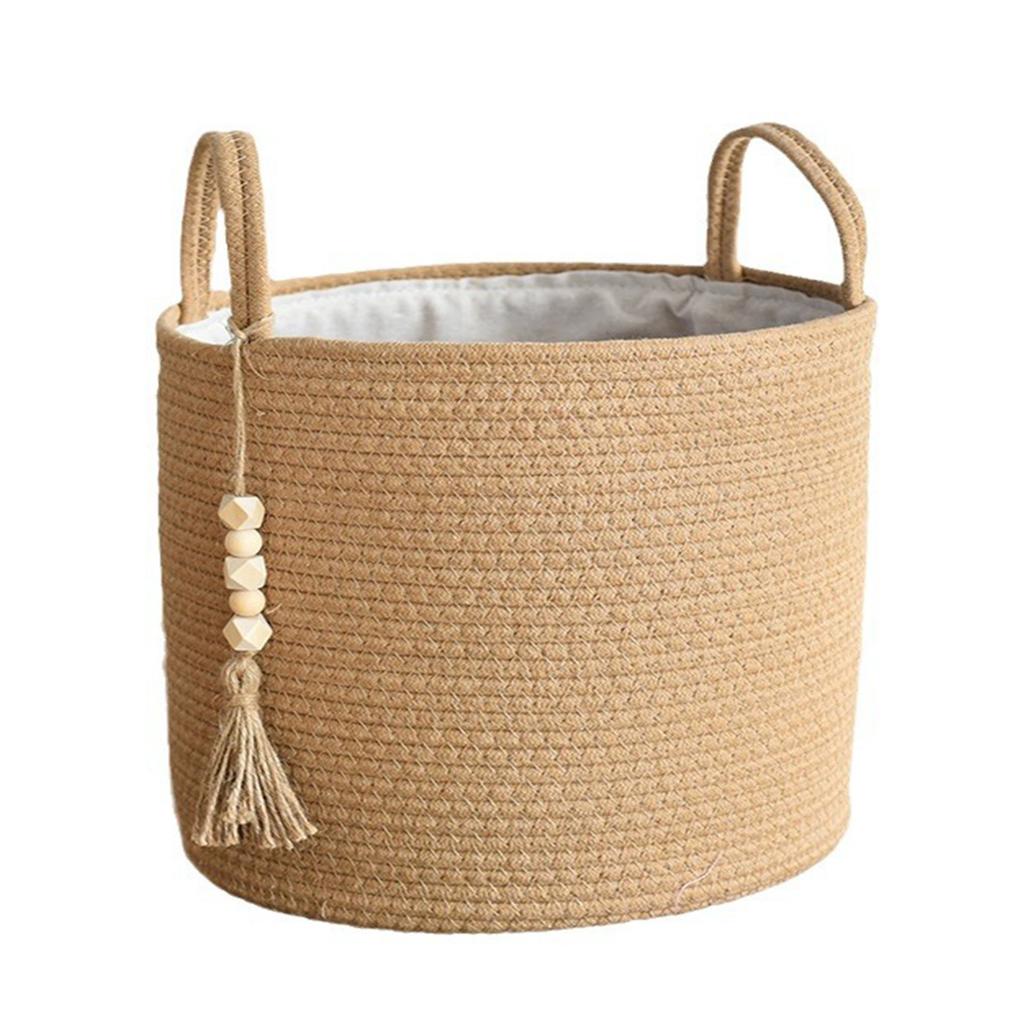Cotton Rope Laundry Basket Large Capacity Laundry Hamper for Sorting Dirty Clothes Easy to Use Blankets Collector