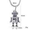 Personalized Titanium Steel Hardcore Robot Pendant Hanging Necklace Retro Men'S And Women'S Hanging Chain Couple Clothes Matching Accessories