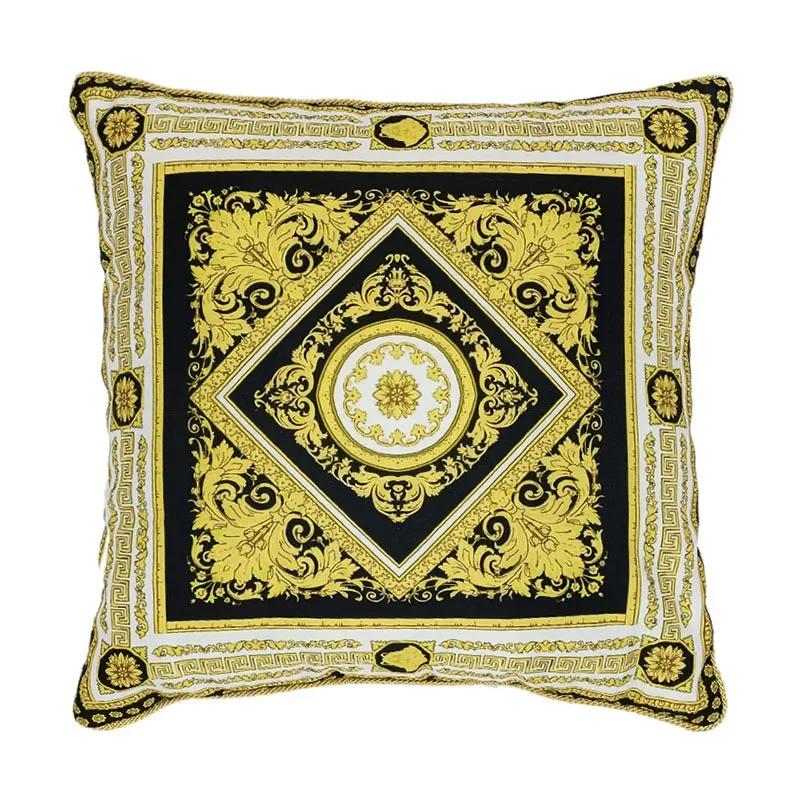 European Style Throw Pillow Cover Indoor Sofa Cushion  Classic Geometric Vine Printed