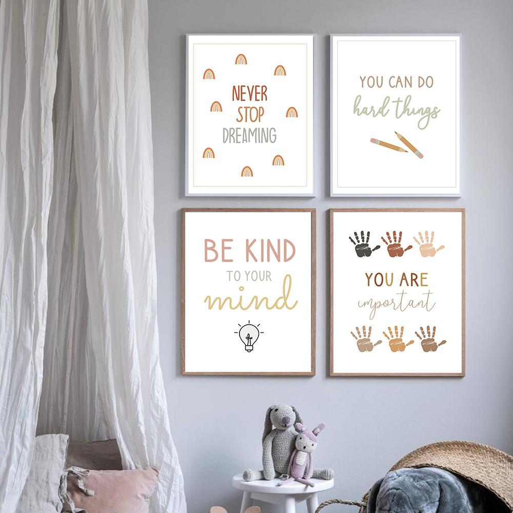 

Никогда не прекращайте мечтать цитата принт холст картина школьный психолог офис декор настенное искусство картина терапевт учитель подарок плакат 21x30cm No Framed