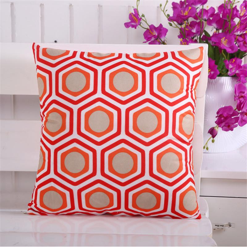 45x45cm Classic Geometric Printed Throw Pillowcase Home Sofa Chair Seat Cushion Cover Autumn Decoration