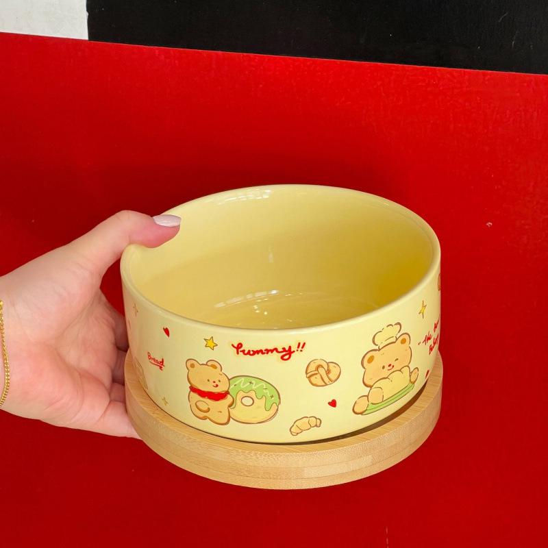 Bol antidérapant pour chat et chien pour nourriture/eau avec protection du cou, grand diamètre