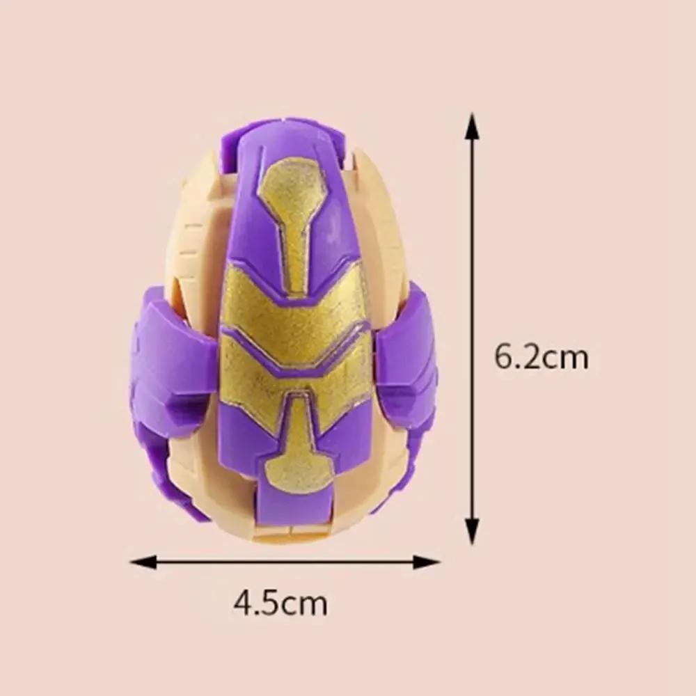 7pcs Plastic Dinosaur Transformed Egg Random Color Multistyles Simulation Dinosaur Egg Deformation Dinosaur Egg Novelty Gag Toys
