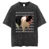 Vintage Wash Do Not Disturb Cat Graphic Tee Women Pure Cotton Retro Aesthetic Harajuku Streetwear Style Casual Fashionable Top