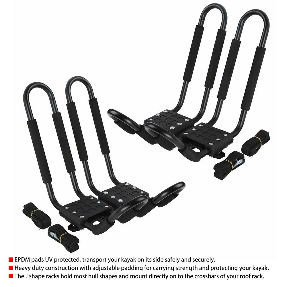 Kayak Carrier Rack Set Canoe Boat Surf Ski Roof Top Mount Bar Rack Car SUV Crossbar
