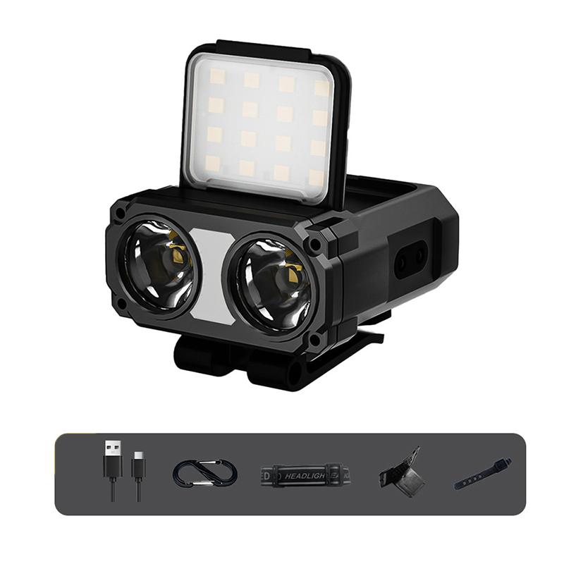 

Сверхъяркий мини перезаряжаемый налобный фонарь светодиодный клипса на козырек водонепроницаемый сенсорный фонарь на шляпу налобный фонарь для рыбалки кемпинга чёрный