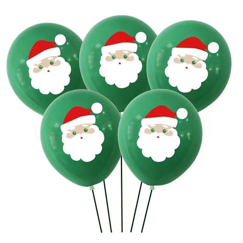 12-Inch Thick Christmas Eve Balloons – Santa Claus Print for Mall Event Decoration