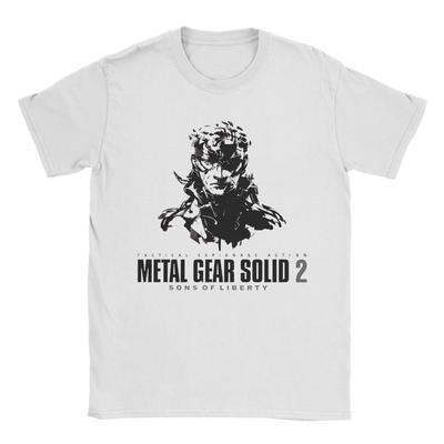 Metal Gear Solid 2 Sons of Liberty T Shirt Summer Harajuku T Shirts Cotton Breathable Oversize Tees Short Sleeve Awesome Tshirt